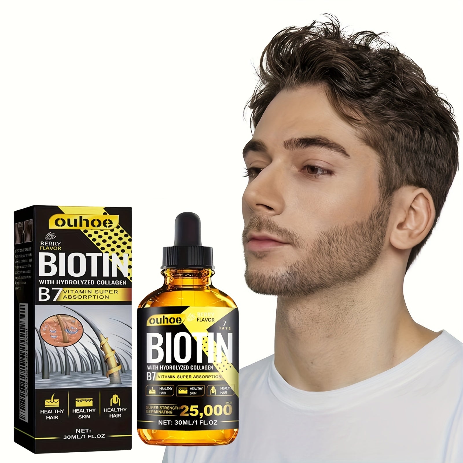 Ginseng Hair Oil, Pure Liquid Vitamin for Deep Hydration