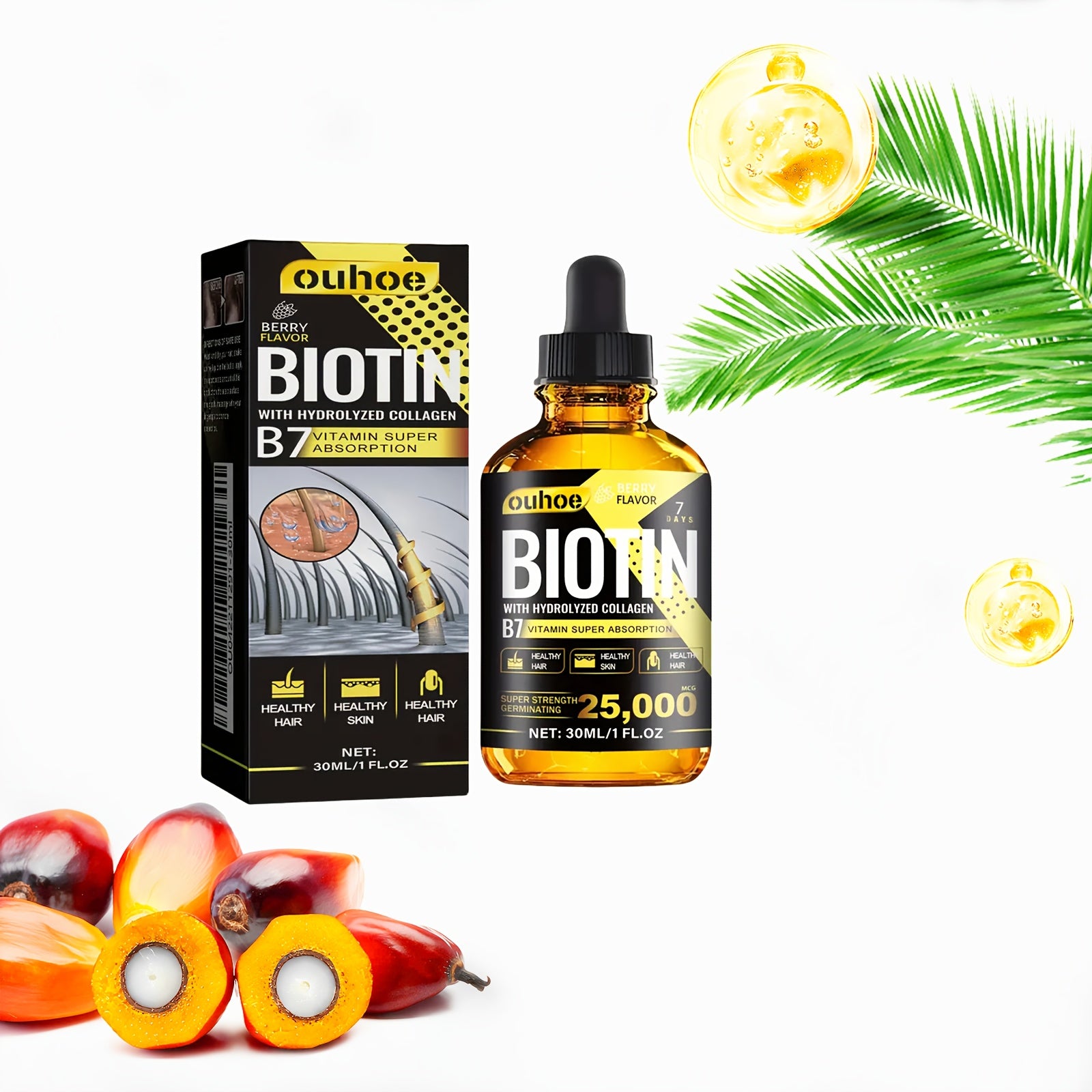 Ginseng Hair Oil, Pure Liquid Vitamin for Deep Hydration