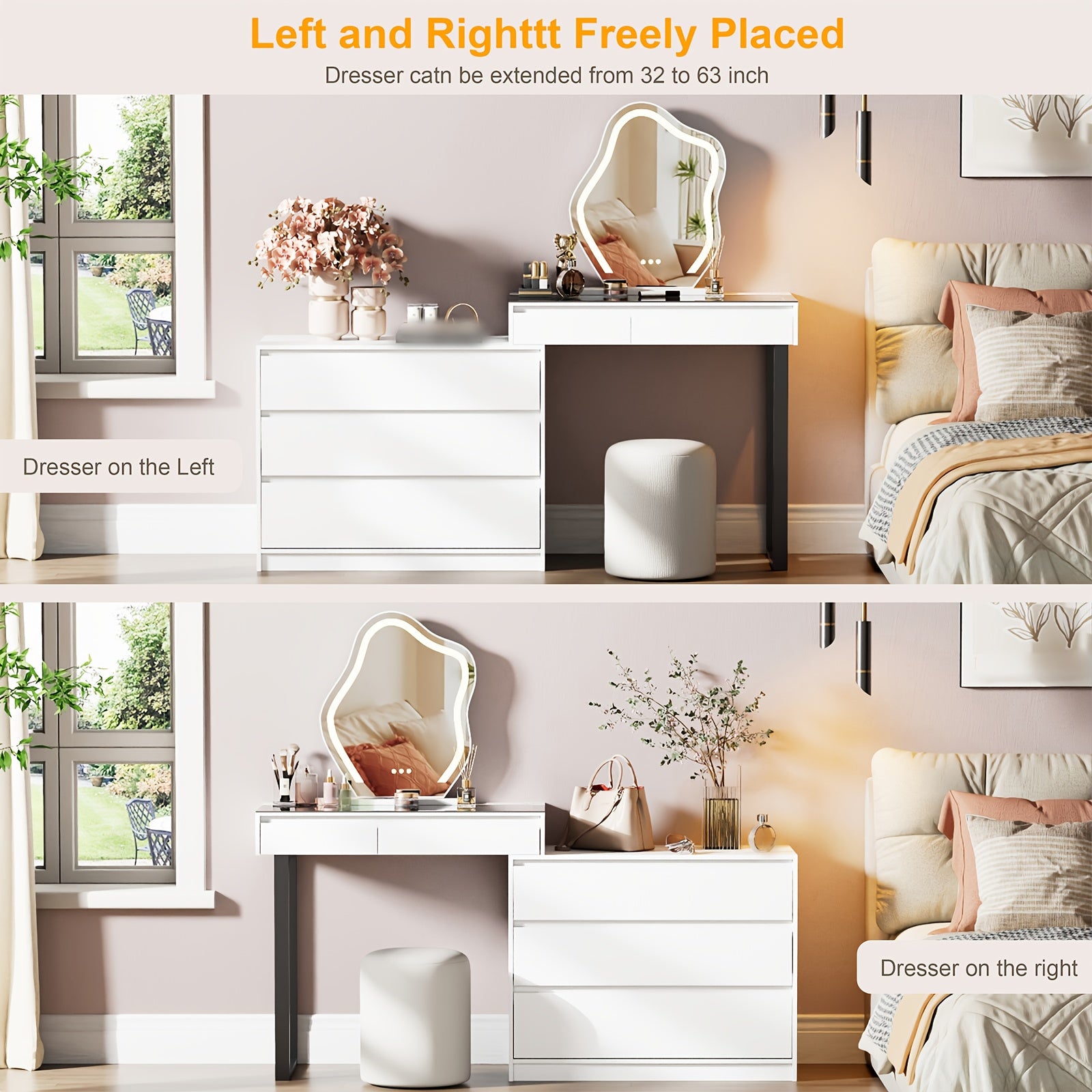 1Pc Jewelry Storage Cabinet - White Organizer With LED Lights And Motion Sensor, Large Capacity With 3 Drawers And Glass Display Top, Perfect For Storing Jewelry, Watches, Cosmetics - Ideal Gift For Bedroom Or Dressing Room (