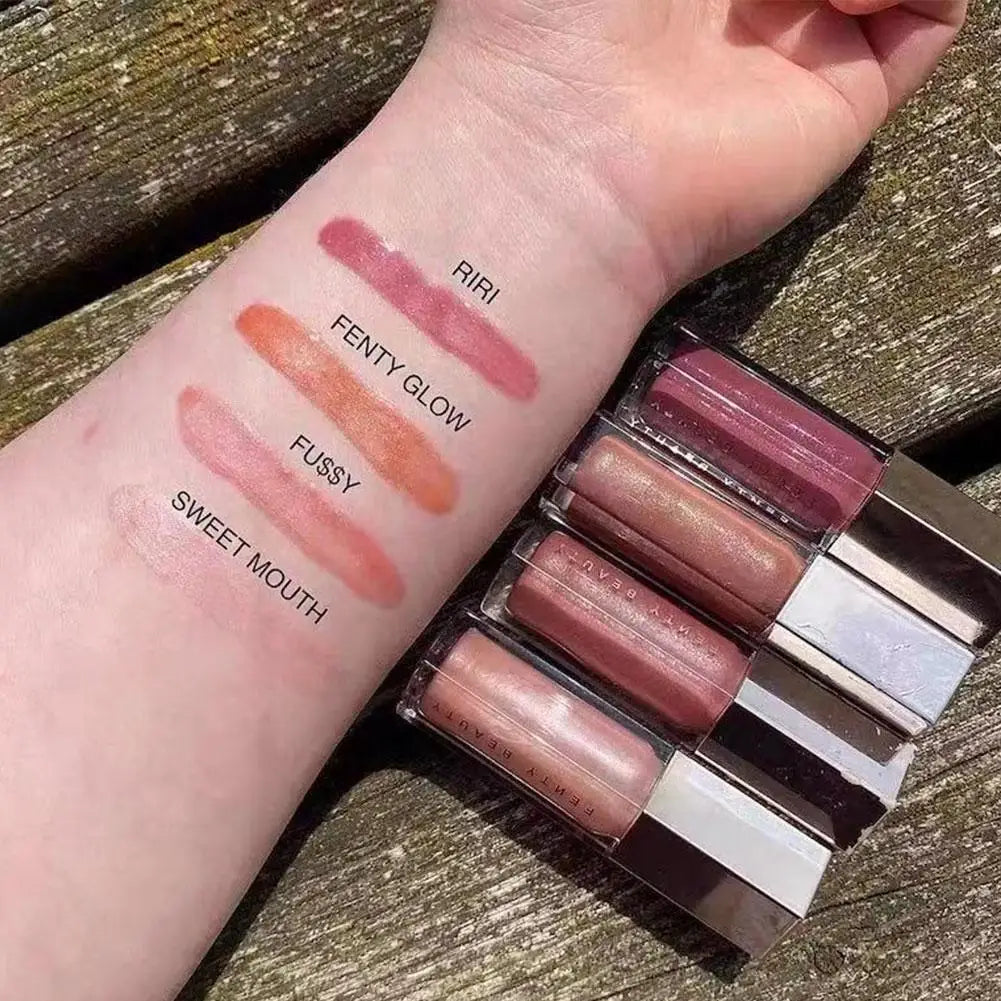 Fenty Beauty 9 couleurs brillant à lèvres liquide imperméable à l'eau rouge à lèvres nu rose brillant à lèvres maquillage brillant à lèvres cosmétiques rouge à lèvres taches