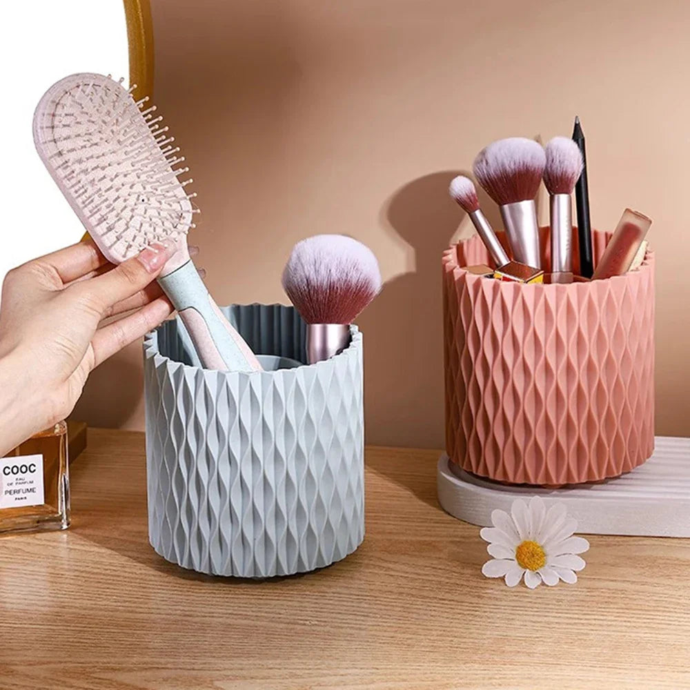 Boîte de rangement rotative pour pinceaux de maquillage, porte-stylo de maquillage pour rouge à lèvres, coiffeuse, support de maquillage, léger et compact, préféré des filles