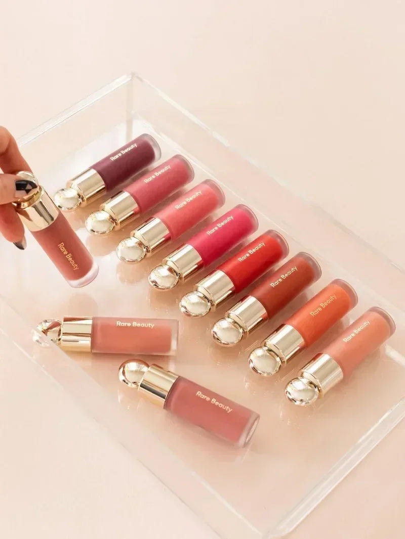 Mode d'hiver vente chaude Rare beauté Rouge à lèvres teinté huile pour les lèvres tache brillant à lèvres heureux liquide Rouge croire fard à joues maquillage cosmétiques