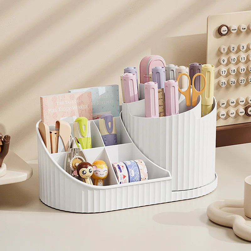 360 °   Organisateur cosmétique rotatif rouge à lèvres, organisateur de pinceaux de maquillage, vitrine cosmétique de bureau adaptée au salon,