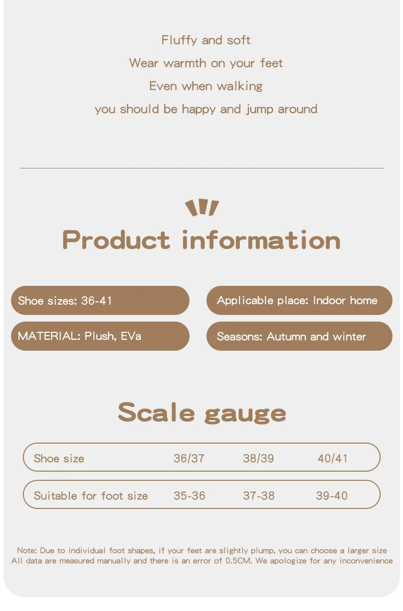 Pantoufles d'hiver pour femmes et hommes, bottes à la mode, fourrure pelucheuse, antidérapantes, semelle souple, extérieur, intérieur, chaud, confort, chaussures de maison en peluche pour Couple