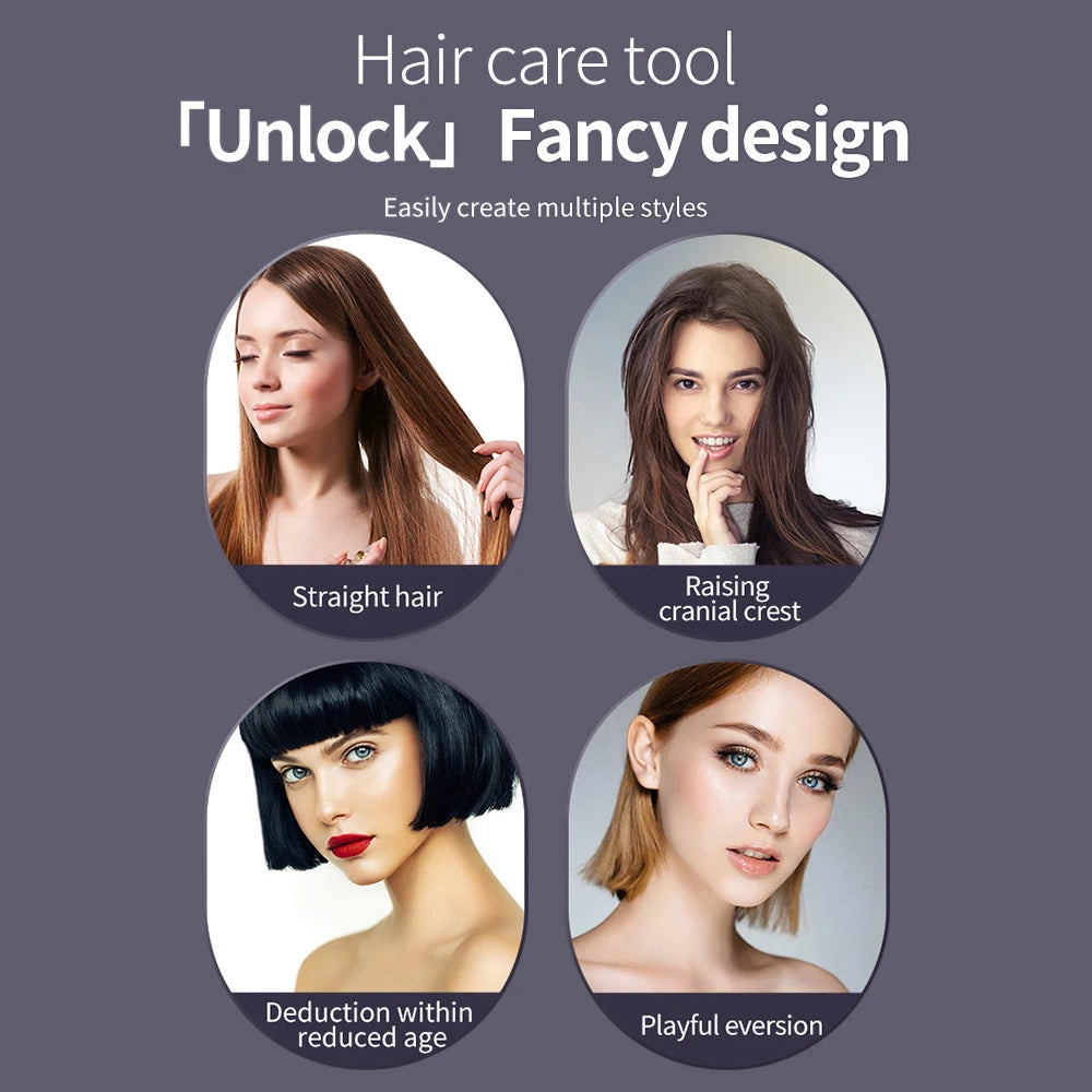 Lisseur de cheveux professionnel sans fil, peigne à friser, Rechargeable par USB, chauffage rapide, brosse à friser les ions négatifs, outils de coiffure