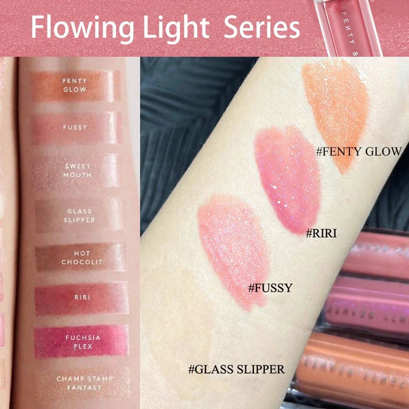 Fenty Beauty 9 couleurs brillant à lèvres liquide imperméable à l'eau rouge à lèvres nu rose brillant à lèvres maquillage brillant à lèvres cosmétiques rouge à lèvres taches