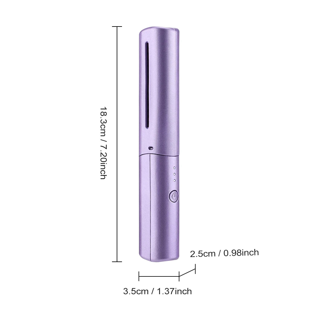 Lisseur de cheveux professionnel sans fil, peigne à friser, Rechargeable par USB, chauffage rapide, brosse à friser les ions négatifs, outils de coiffure