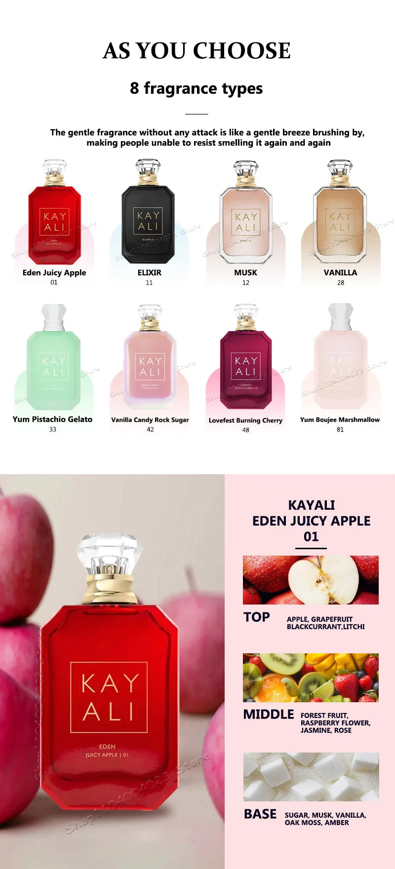 KAYALI EDP – Spray Intense, 100ML, parfums irrésistibles, avec Floral fruité douce, parfum chaud Woody, parfum de marque pour unisexe