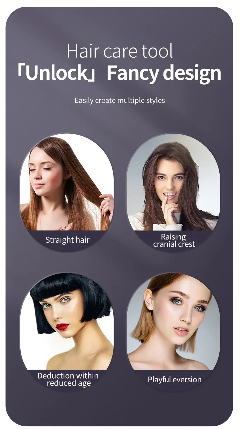 Peigne électrique en céramique avec chauffage Usb, LCD, sans fil, Portable, outil de coiffure à ions négatifs, brosse à lisser Rechargeable