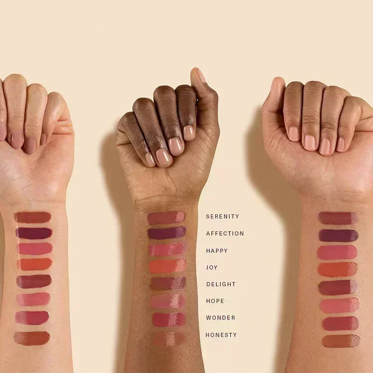 Mode d'hiver vente chaude Rare beauté Rouge à lèvres teinté huile pour les lèvres tache brillant à lèvres heureux liquide Rouge croire fard à joues maquillage cosmétiques