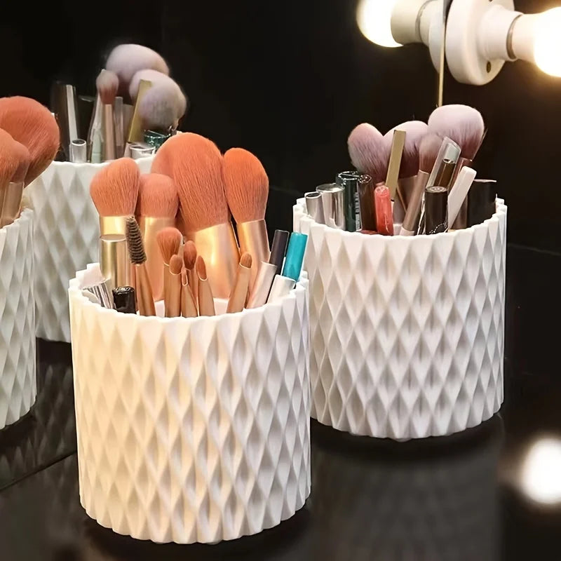 Boîte de rangement rotative pour pinceaux de maquillage, porte-stylo de maquillage pour rouge à lèvres, coiffeuse, support de maquillage, léger et compact, préféré des filles