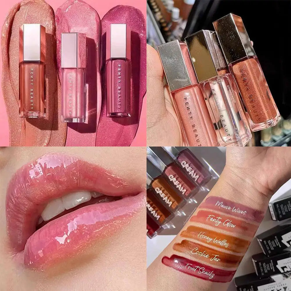 Fenty Beauty 9 couleurs brillant à lèvres liquide imperméable à l'eau rouge à lèvres nu rose brillant à lèvres maquillage brillant à lèvres cosmétiques rouge à lèvres taches