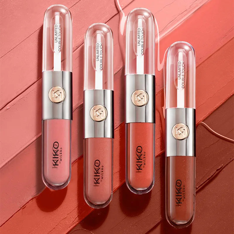 Kiko – rouge à lèvres Double tête, miroir Transparent, brillant à lèvres, huile qui ne se décolore pas, brillant à lèvres riche et Sexy, pâte de haricots au lait, maquillage nu