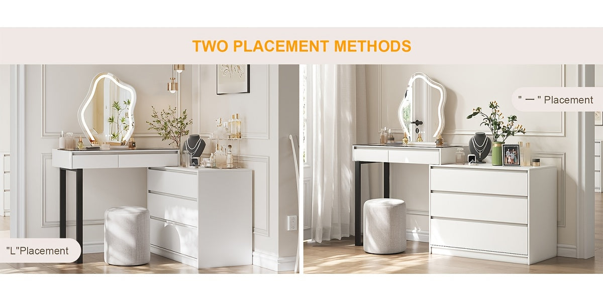 1Pc Jewelry Storage Cabinet - White Organizer With LED Lights And Motion Sensor, Large Capacity With 3 Drawers And Glass Display Top, Perfect For Storing Jewelry, Watches, Cosmetics - Ideal Gift For Bedroom Or Dressing Room (